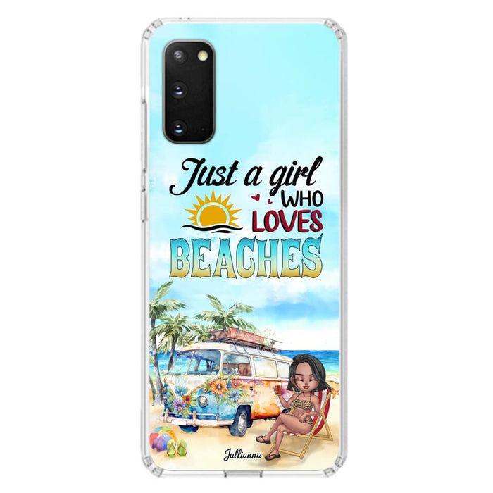 Custom Personalized Beach Girl Phone Case - Gift For Beach Girls/Beach Lovers - Just A Girl Who Loves Beaches - Cases For iPhone/Samsung