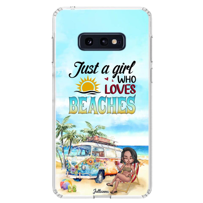 Custom Personalized Beach Girl Phone Case - Gift For Beach Girls/Beach Lovers - Just A Girl Who Loves Beaches - Cases For iPhone/Samsung