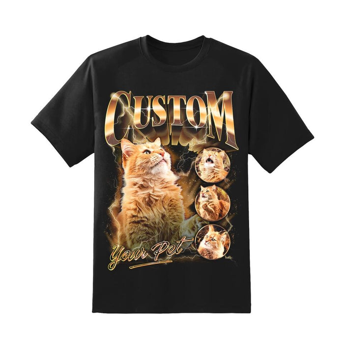 Personalized Cat Custom Image T-shirt - Gift Idea For Cat Lover - Upload Photo