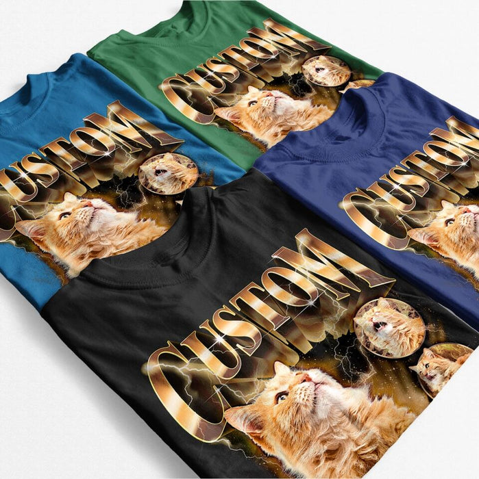 Personalized Cat Custom Image T-shirt - Gift Idea For Cat Lover - Upload Photo