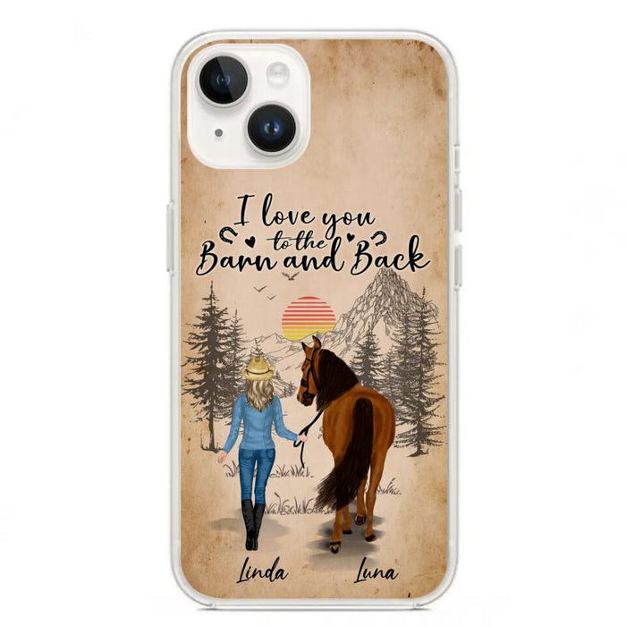 Custom Personalized Horse Girl Phone Case - Gift Idea For Horse Lovers/Girl - Upto 6 Horses - Just A Girl Who Loves Horses - Case For iPhone/Samsung