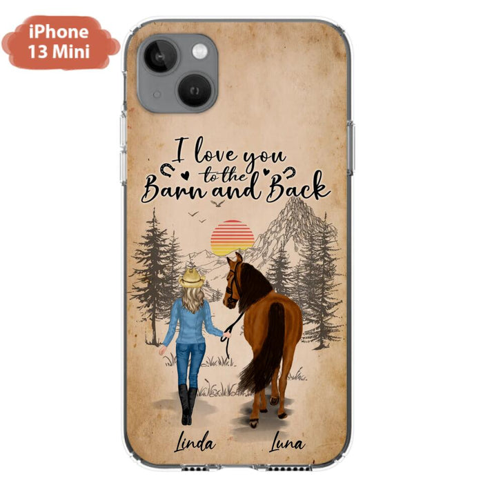 Custom Personalized Horse Girl Phone Case - Gift Idea For Horse Lovers/Girl - Upto 6 Horses - Just A Girl Who Loves Horses - Case For iPhone/Samsung