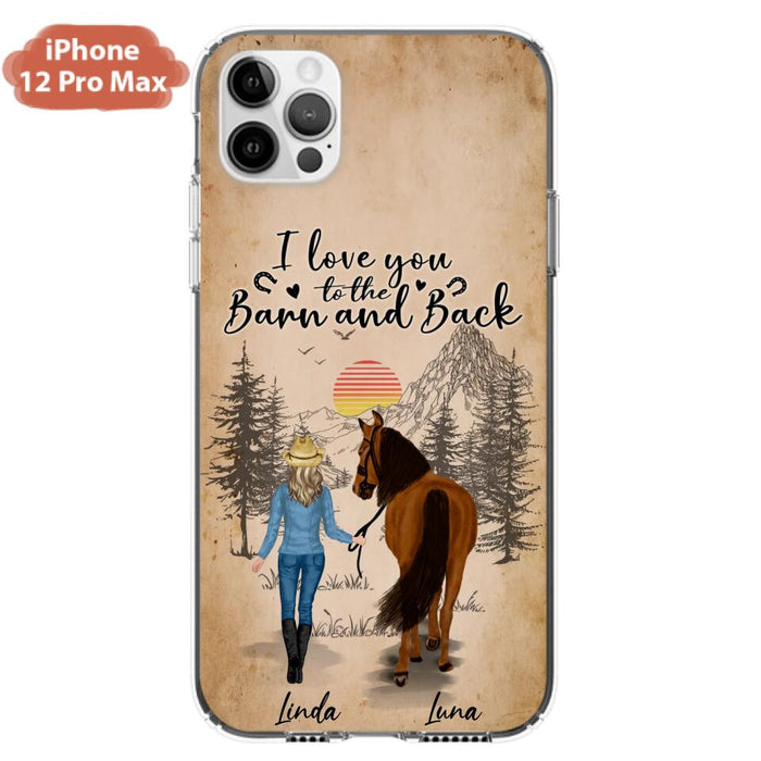 Custom Personalized Horse Girl Phone Case - Gift Idea For Horse Lovers/Girl - Upto 6 Horses - Just A Girl Who Loves Horses - Case For iPhone/Samsung