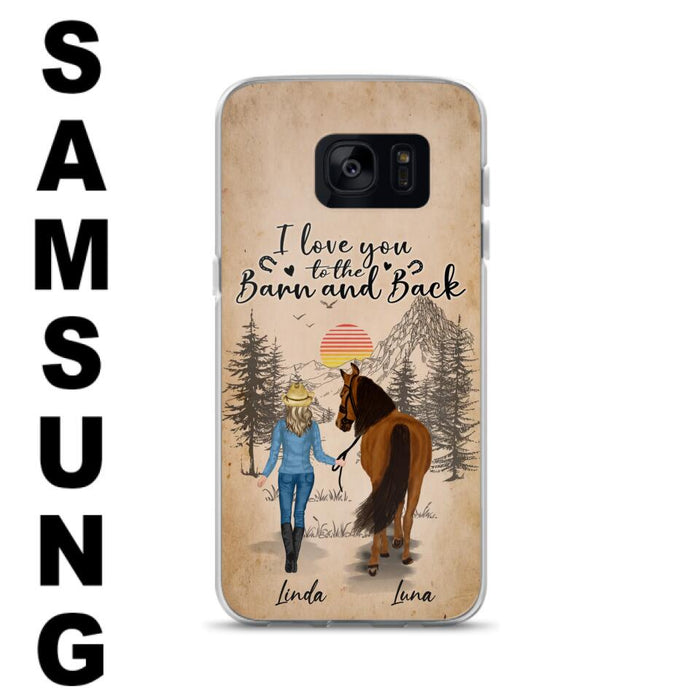 Custom Personalized Horse Girl Phone Case - Gift Idea For Horse Lovers/Girl - Upto 6 Horses - Just A Girl Who Loves Horses - Case For iPhone/Samsung