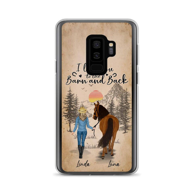 Custom Personalized Horse Girl Phone Case - Gift Idea For Horse Lovers/Girl - Upto 6 Horses - Just A Girl Who Loves Horses - Case For iPhone/Samsung