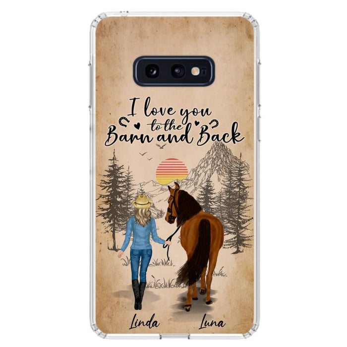 Custom Personalized Horse Girl Phone Case - Gift Idea For Horse Lovers/Girl - Upto 6 Horses - Just A Girl Who Loves Horses - Case For iPhone/Samsung