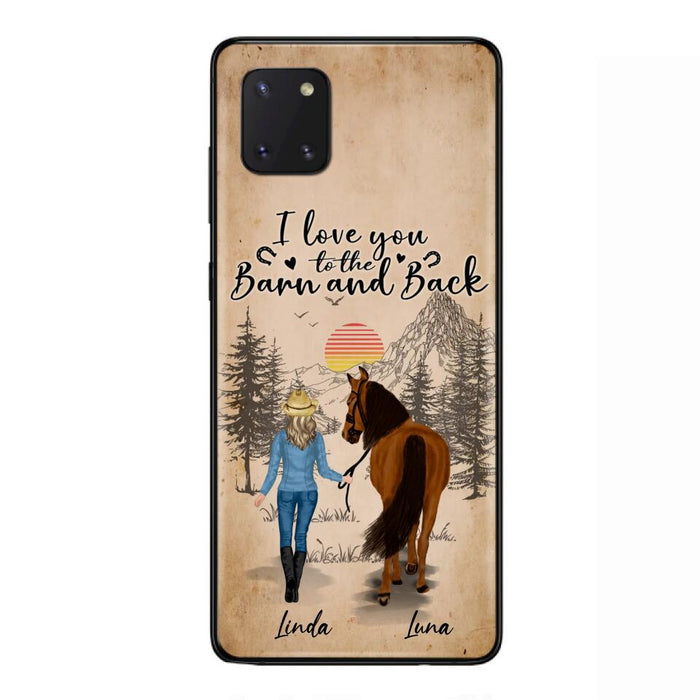 Custom Personalized Horse Girl Phone Case - Gift Idea For Horse Lovers/Girl - Upto 6 Horses - Just A Girl Who Loves Horses - Case For iPhone/Samsung