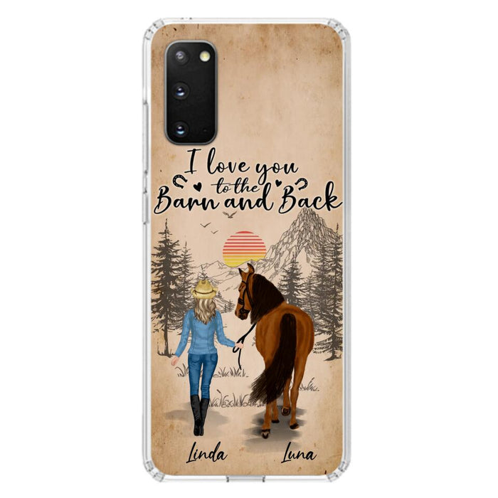 Custom Personalized Horse Girl Phone Case - Gift Idea For Horse Lovers/Girl - Upto 6 Horses - Just A Girl Who Loves Horses - Case For iPhone/Samsung