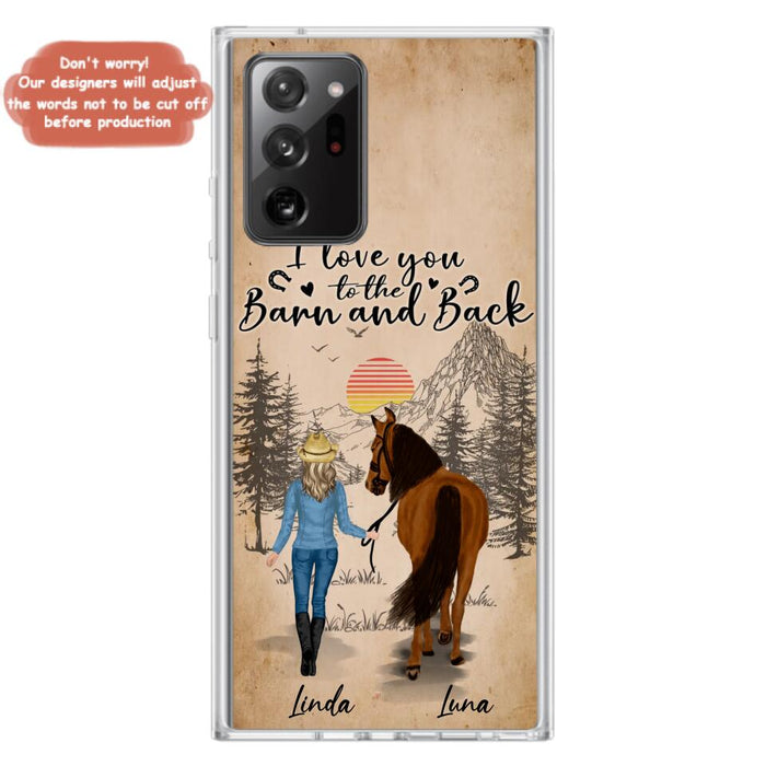 Custom Personalized Horse Girl Phone Case - Gift Idea For Horse Lovers/Girl - Upto 6 Horses - Just A Girl Who Loves Horses - Case For iPhone/Samsung