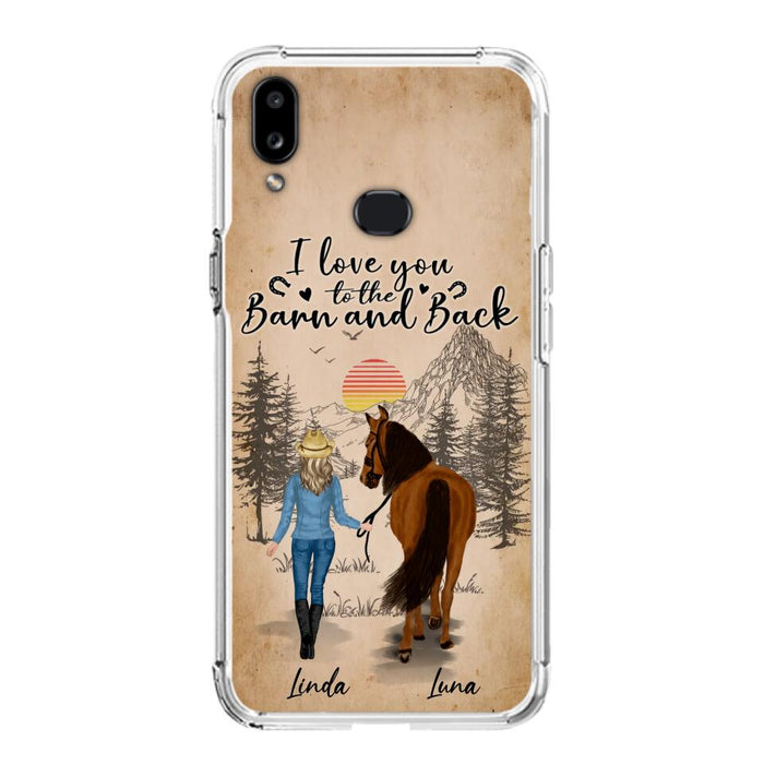 Custom Personalized Horse Girl Phone Case - Gift Idea For Horse Lovers/Girl - Upto 6 Horses - Just A Girl Who Loves Horses - Case For iPhone/Samsung