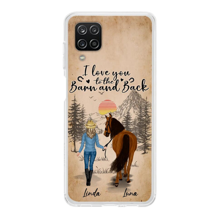 Custom Personalized Horse Girl Phone Case - Gift Idea For Horse Lovers/Girl - Upto 6 Horses - Just A Girl Who Loves Horses - Case For iPhone/Samsung