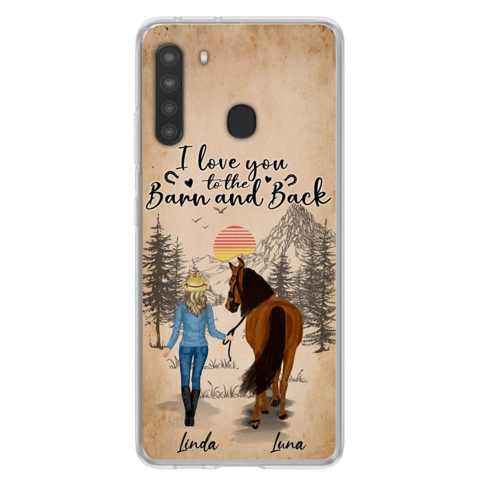 Custom Personalized Horse Girl Phone Case - Gift Idea For Horse Lovers/Girl - Upto 6 Horses - Just A Girl Who Loves Horses - Case For iPhone/Samsung