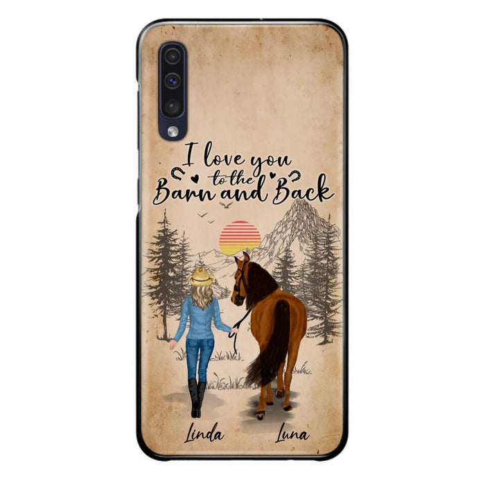 Custom Personalized Horse Girl Phone Case - Gift Idea For Horse Lovers/Girl - Upto 6 Horses - Just A Girl Who Loves Horses - Case For iPhone/Samsung