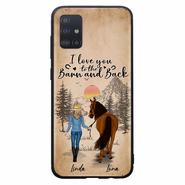 Custom Personalized Horse Girl Phone Case - Gift Idea For Horse Lovers/Girl - Upto 6 Horses - Just A Girl Who Loves Horses - Case For iPhone/Samsung