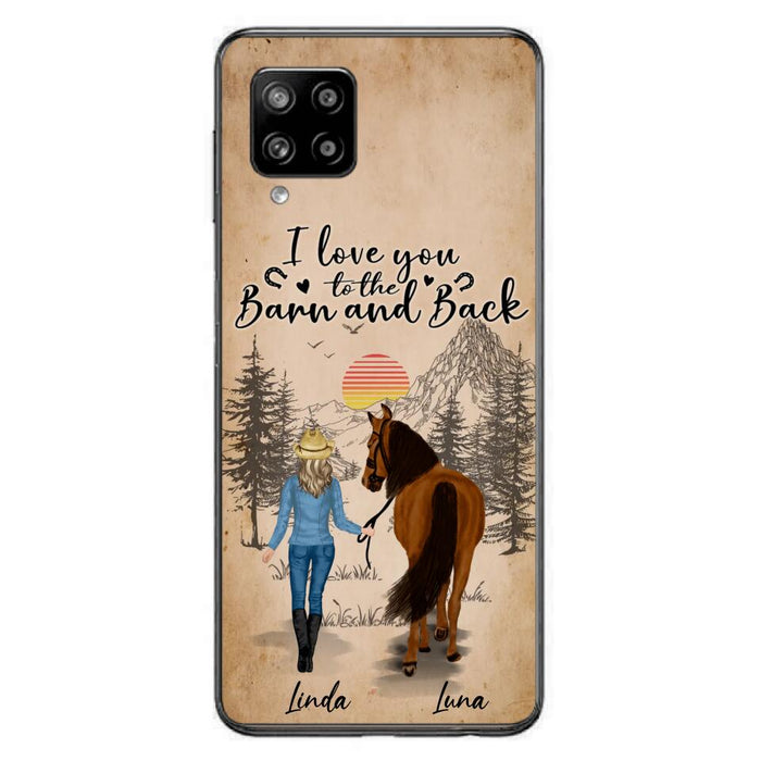 Custom Personalized Horse Girl Phone Case - Gift Idea For Horse Lovers/Girl - Upto 6 Horses - Just A Girl Who Loves Horses - Case For iPhone/Samsung