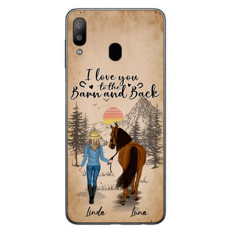 Custom Personalized Horse Girl Phone Case - Gift Idea For Horse Lovers/Girl - Upto 6 Horses - Just A Girl Who Loves Horses - Case For iPhone/Samsung