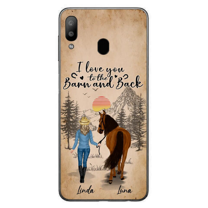 Custom Personalized Horse Girl Phone Case - Gift Idea For Horse Lovers/Girl - Upto 6 Horses - Just A Girl Who Loves Horses - Case For iPhone/Samsung