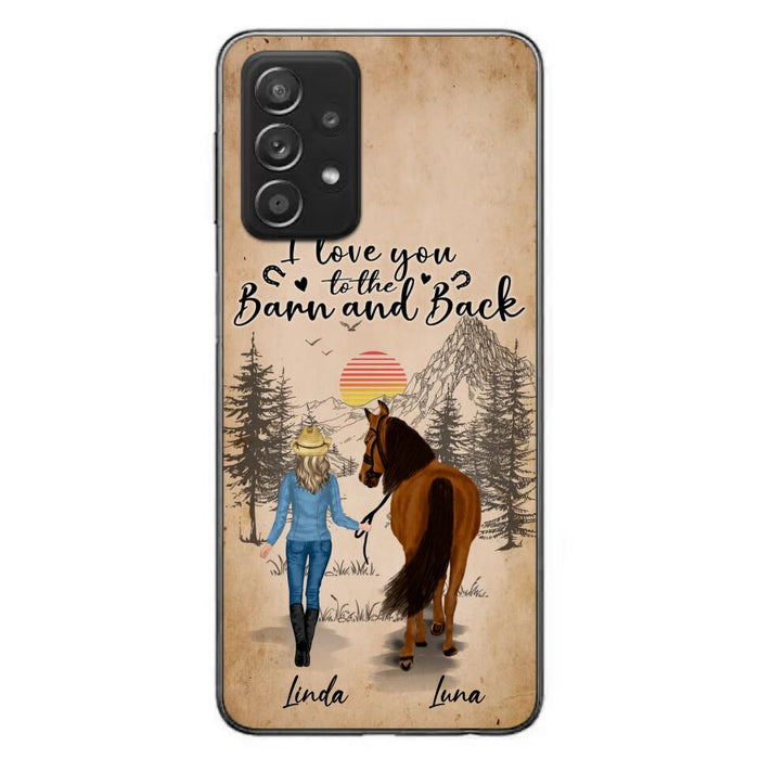 Custom Personalized Horse Girl Phone Case - Gift Idea For Horse Lovers/Girl - Upto 6 Horses - Just A Girl Who Loves Horses - Case For iPhone/Samsung