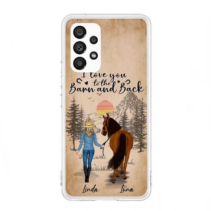 Custom Personalized Horse Girl Phone Case - Gift Idea For Horse Lovers/Girl - Upto 6 Horses - Just A Girl Who Loves Horses - Case For iPhone/Samsung