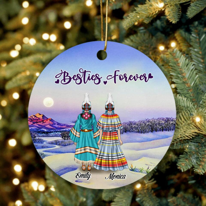 Personalized Native Ornament  - Best Gift For Friends/Sisters - Upto 5 Native American Besties/Sister