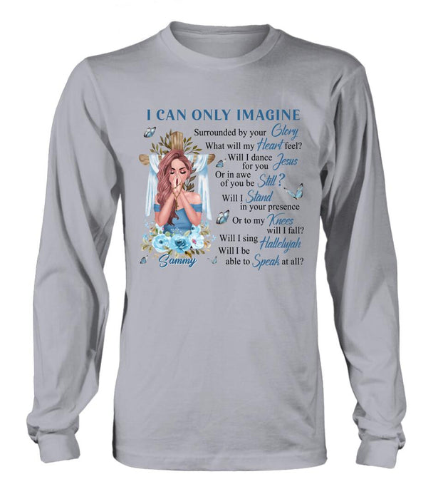 Custom Personalized Jesus Girl Shirt - Mother's Day Gift Idea - I Can Only Imagine