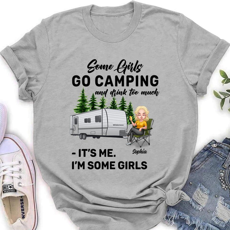Personalized Camping Lady Shirt/Pullover Hoodie - Woman/Couple - Gift Idea For Camping Lover