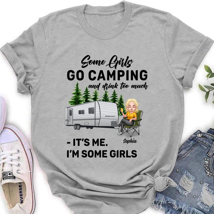 Custom Personalized Camping Lady Shirt/ Pullover Hoodie - Woman/ Couple - Gift Idea For Camping Lover