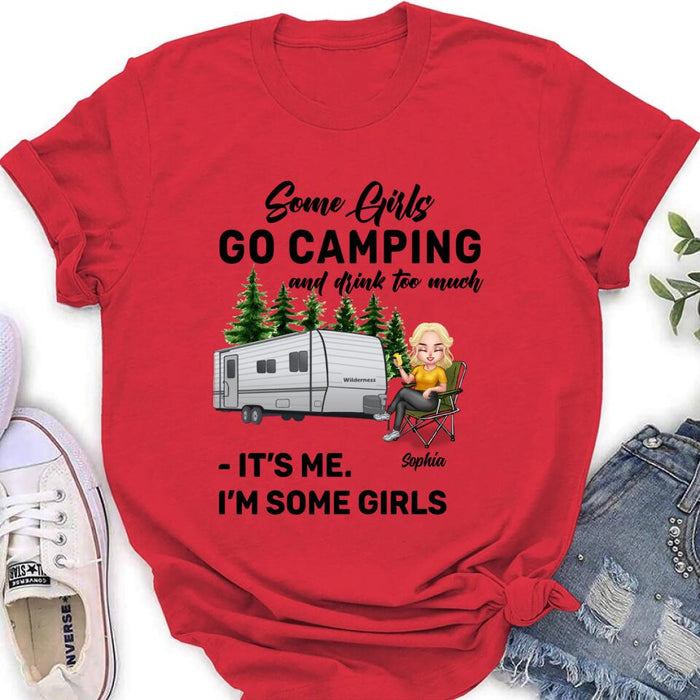 Custom Personalized Camping Lady Shirt/ Pullover Hoodie - Woman/ Couple - Gift Idea For Camping Lover