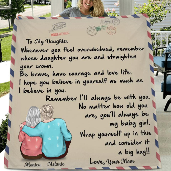 Custom Personalized Love Letter Fleece/Quilt Blanket - Best Gift for Daughter/Granddaughter - To My Daughter/Granddaughter from Mom/Grandma