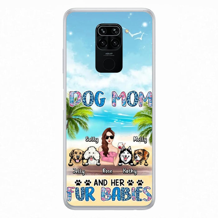 Custom Personalized Dog Mom Summer Patterned Phone Case - Upto 4 Dogs - Gift Idea For Dog Mom/Dog Lovers - Dog Mom And Her Fur Babies - Cases For Oppo/Xiaomi/Huawei