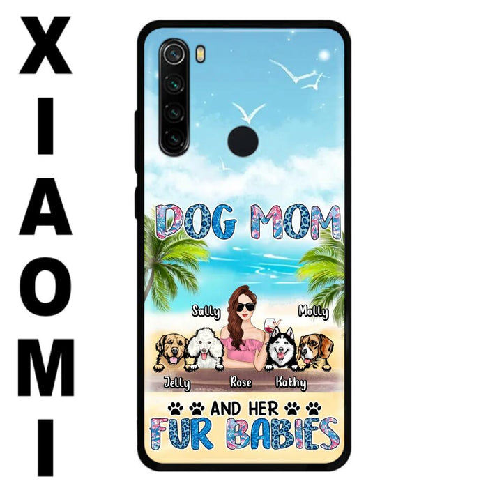 Custom Personalized Dog Mom Summer Patterned Phone Case - Upto 4 Dogs - Gift Idea For Dog Mom/Dog Lovers - Dog Mom And Her Fur Babies - Cases For Oppo/Xiaomi/Huawei