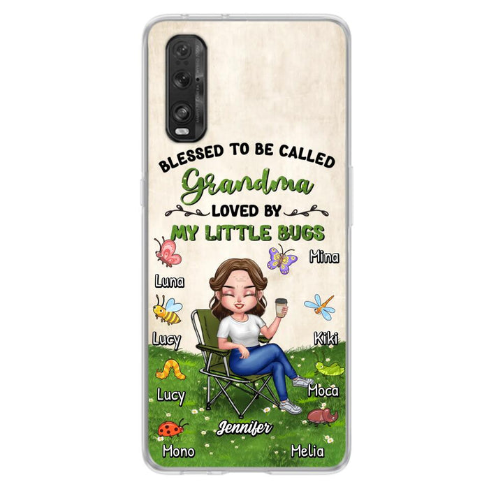 Custom Personalized Grandma Phone Case - Upto 8 Bugs - Gift Idea For Mother's Day/Garden Lovers - Blessed To Be Called Grandma Loved By My Little Bugs - Case For Oppo/Xiaomi/Huawei