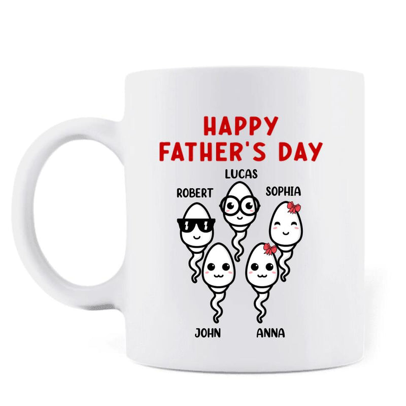 Personalized Step Father Coffee Mug - Father's Day Gift For Step Father - Even Though I'm Not From Your Sack I Know You've Still Got My Back