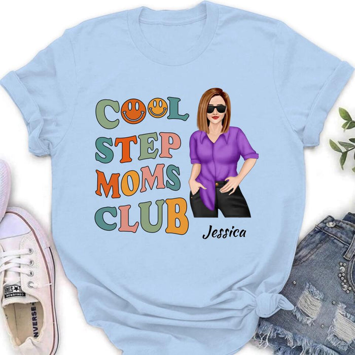 Custom Personalized Mom T-Shirt -  Gift Idea For Mother's Day - Cool Step Moms Club