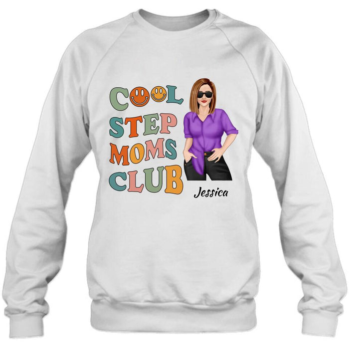 Custom Personalized Mom T-Shirt -  Gift Idea For Mother's Day - Cool Step Moms Club