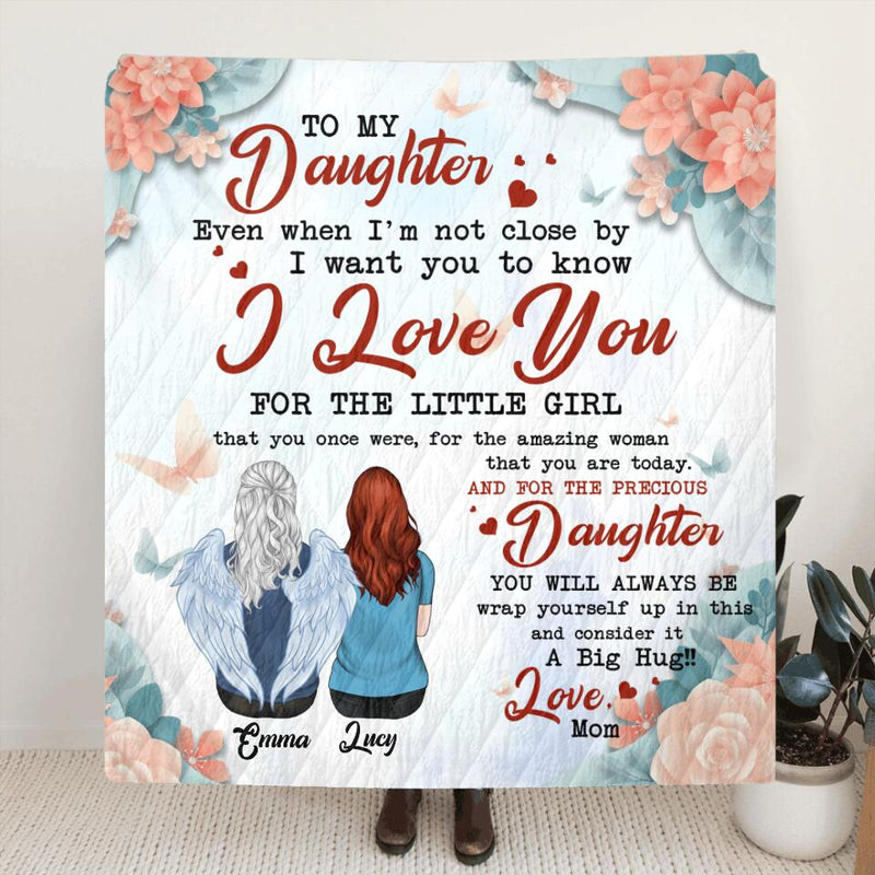 Personalized Daughter Quilt/Fleece Blanket - Up to 5 People - Mother's Day Gift For Mom/Daughter - To My Daughter
