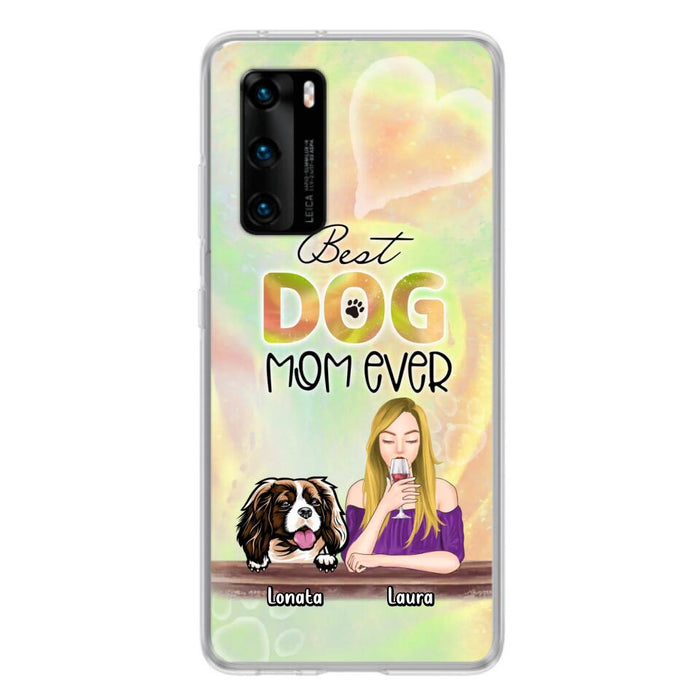 Custom Personalized Pet Mom Phone Case - Gift Idea For Dog/Cat Lovers/Pet Mom - Upto 4 Dogs/Cats - Best Dog Mom Ever - Case For Oppo/Xiaomi/Huawei