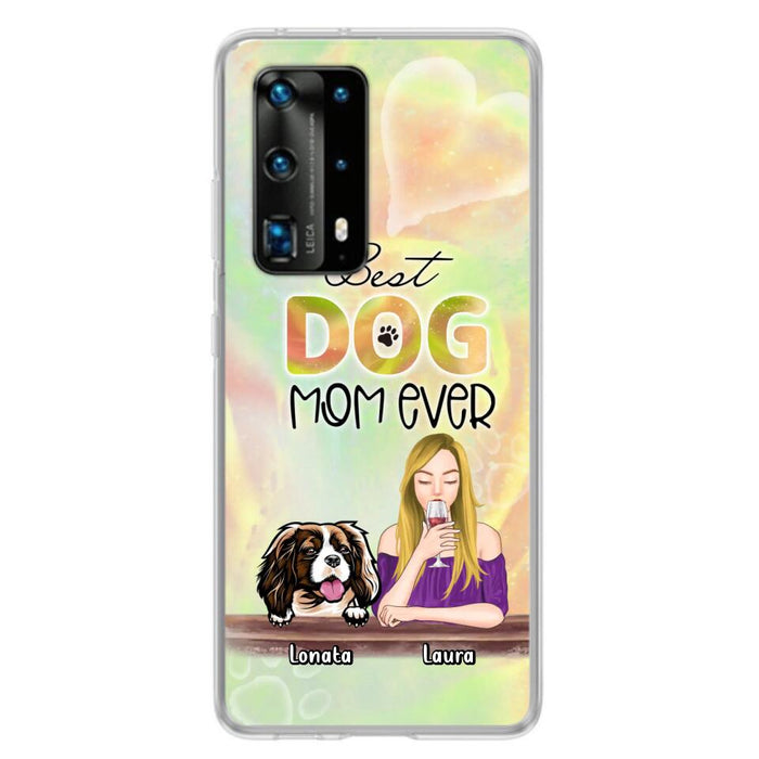 Custom Personalized Pet Mom Phone Case - Gift Idea For Dog/Cat Lovers/Pet Mom - Upto 4 Dogs/Cats - Best Dog Mom Ever - Case For Oppo/Xiaomi/Huawei