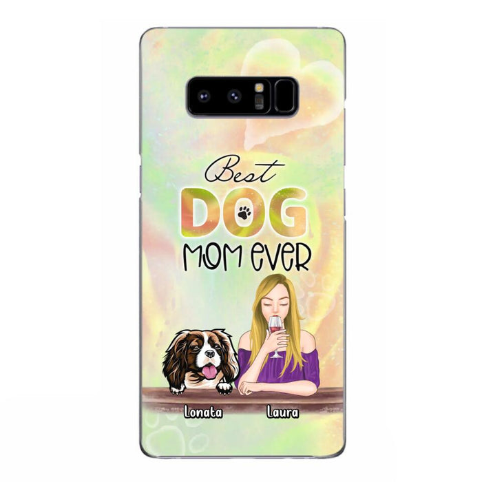 Custom Personalized Pet Mom Phone Case - Gift Idea For Dog/Cat Lovers/Pet Mom - Upto 4 Dogs/Cats - Best Dog Mom Ever - Case For iPhone/Samsung