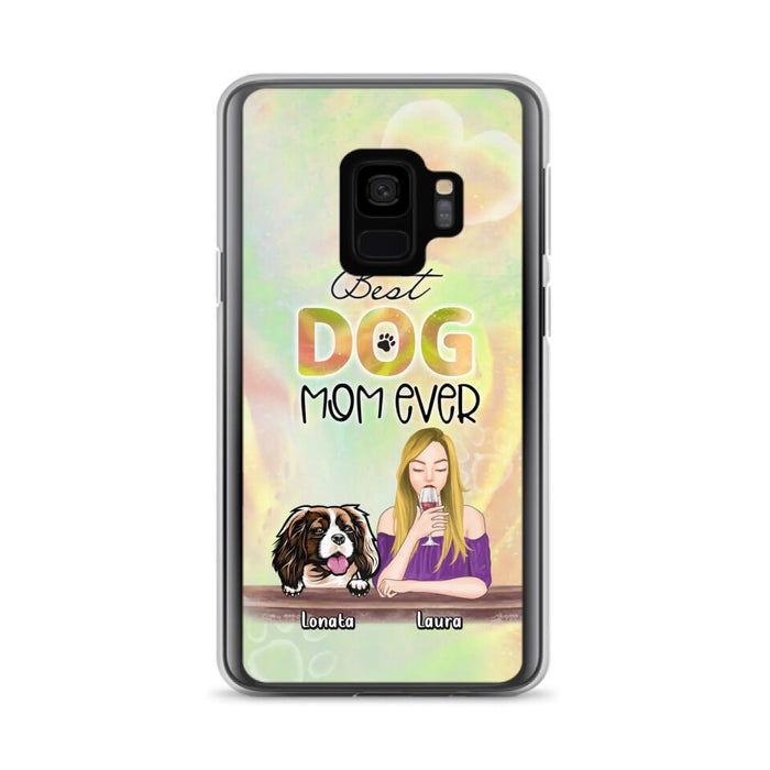 Custom Personalized Pet Mom Phone Case - Gift Idea For Dog/Cat Lovers/Pet Mom - Upto 4 Dogs/Cats - Best Dog Mom Ever - Case For iPhone/Samsung