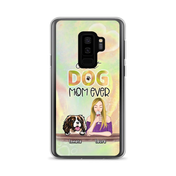 Custom Personalized Pet Mom Phone Case - Gift Idea For Dog/Cat Lovers/Pet Mom - Upto 4 Dogs/Cats - Best Dog Mom Ever - Case For iPhone/Samsung