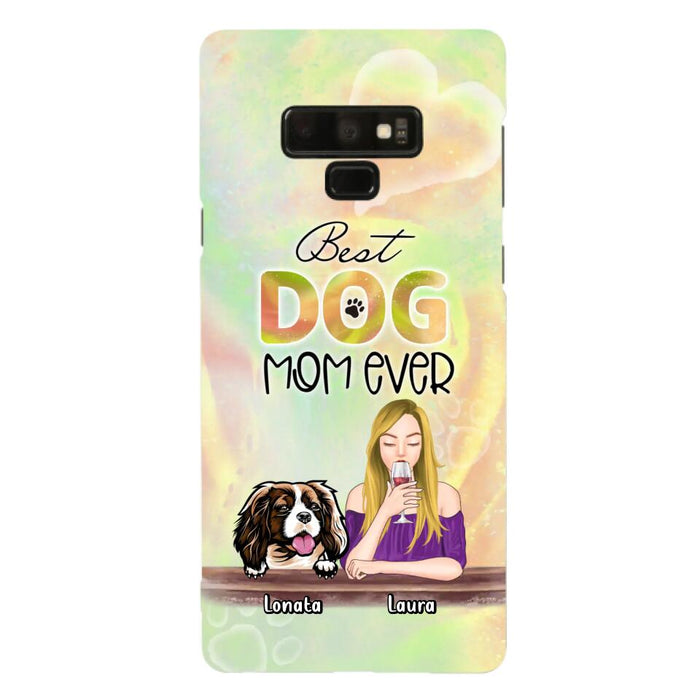 Custom Personalized Pet Mom Phone Case - Gift Idea For Dog/Cat Lovers/Pet Mom - Upto 4 Dogs/Cats - Best Dog Mom Ever - Case For iPhone/Samsung