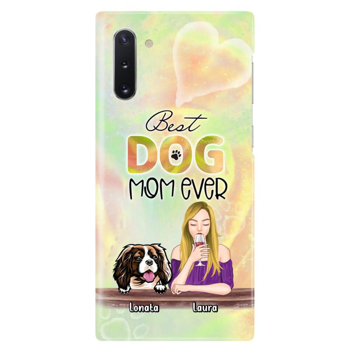 Custom Personalized Pet Mom Phone Case - Gift Idea For Dog/Cat Lovers/Pet Mom - Upto 4 Dogs/Cats - Best Dog Mom Ever - Case For iPhone/Samsung