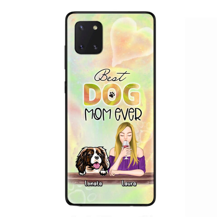 Custom Personalized Pet Mom Phone Case - Gift Idea For Dog/Cat Lovers/Pet Mom - Upto 4 Dogs/Cats - Best Dog Mom Ever - Case For iPhone/Samsung