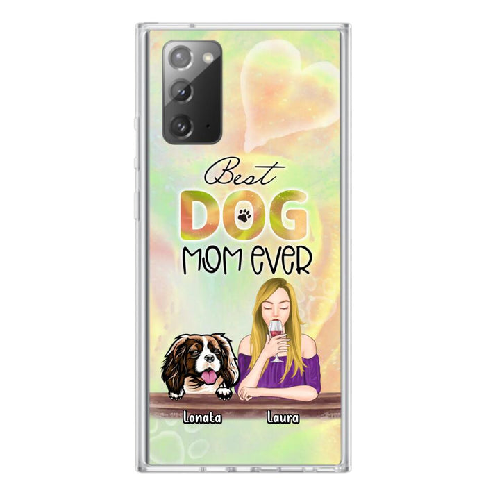 Custom Personalized Pet Mom Phone Case - Gift Idea For Dog/Cat Lovers/Pet Mom - Upto 4 Dogs/Cats - Best Dog Mom Ever - Case For iPhone/Samsung