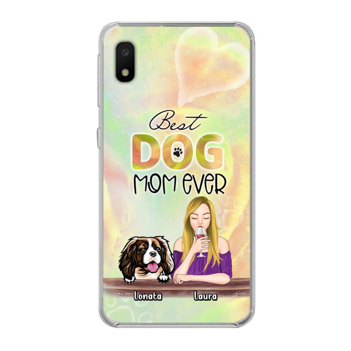 Custom Personalized Pet Mom Phone Case - Gift Idea For Dog/Cat Lovers/Pet Mom - Upto 4 Dogs/Cats - Best Dog Mom Ever - Case For iPhone/Samsung