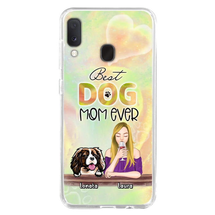 Custom Personalized Pet Mom Phone Case - Gift Idea For Dog/Cat Lovers/Pet Mom - Upto 4 Dogs/Cats - Best Dog Mom Ever - Case For iPhone/Samsung