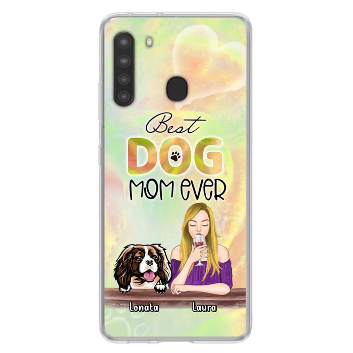 Custom Personalized Pet Mom Phone Case - Gift Idea For Dog/Cat Lovers/Pet Mom - Upto 4 Dogs/Cats - Best Dog Mom Ever - Case For iPhone/Samsung