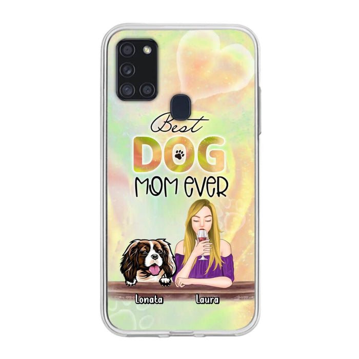 Custom Personalized Pet Mom Phone Case - Gift Idea For Dog/Cat Lovers/Pet Mom - Upto 4 Dogs/Cats - Best Dog Mom Ever - Case For iPhone/Samsung