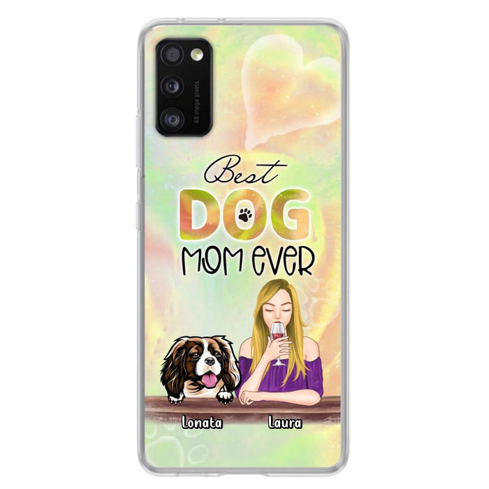 Custom Personalized Pet Mom Phone Case - Gift Idea For Dog/Cat Lovers/Pet Mom - Upto 4 Dogs/Cats - Best Dog Mom Ever - Case For iPhone/Samsung